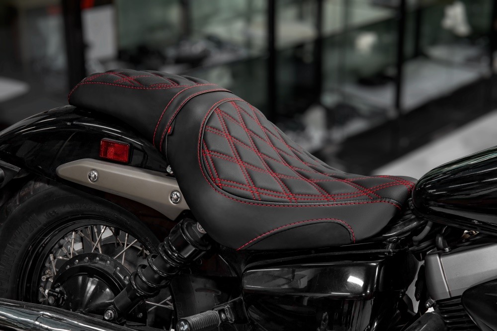 For Honda Shadow Spirit VT750C2 2007-2014 – Red Diamond One-Piece Seat Cushion