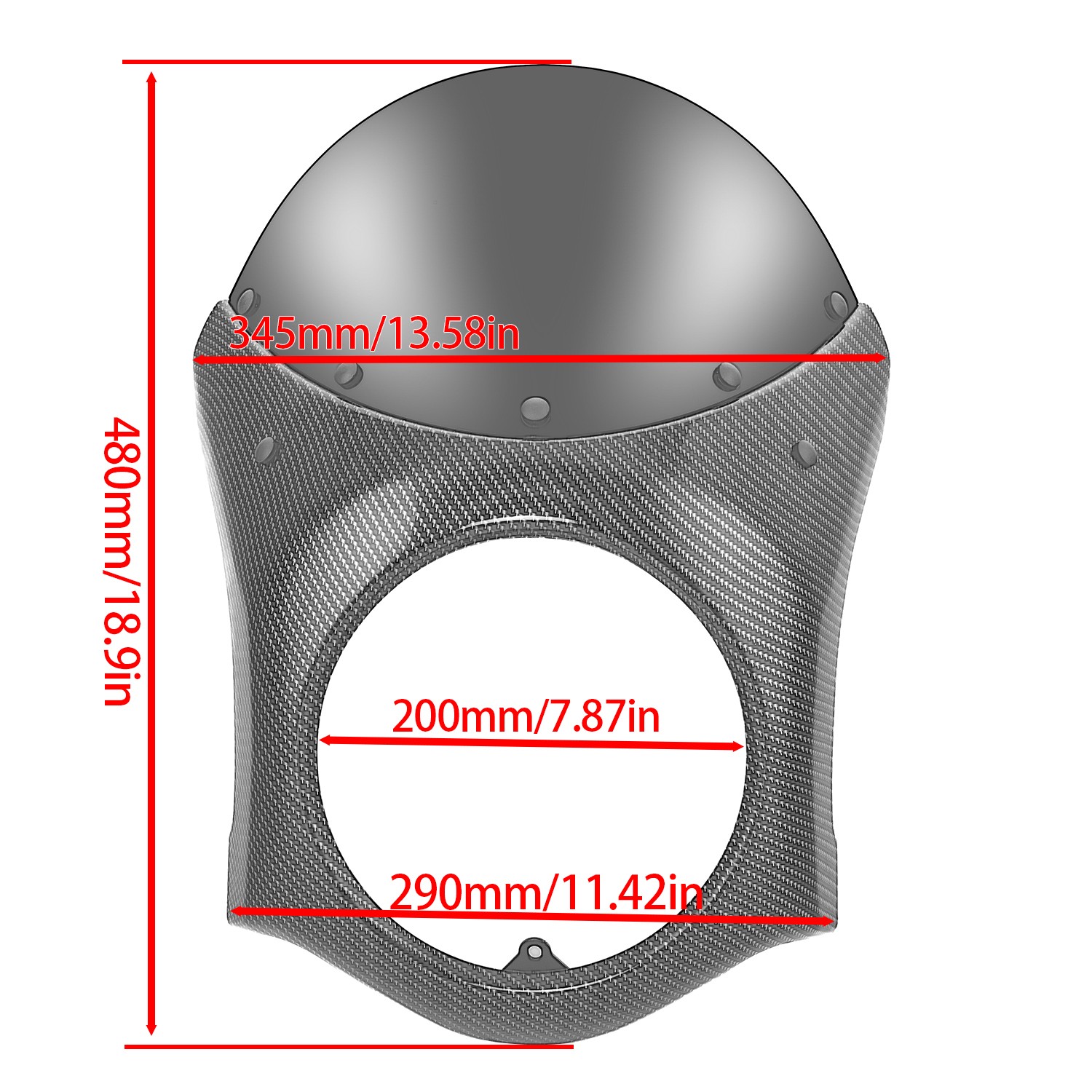 WOLFLINE Windshield Headlight Fairing for Kawasaki Eliminator 500 2024-2025