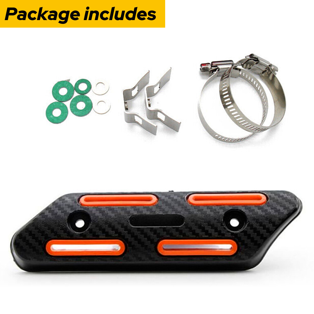 Orange Pipe Heat Shield Guard Protector Cover For Kawasaki Suzuki Honda Yamaha