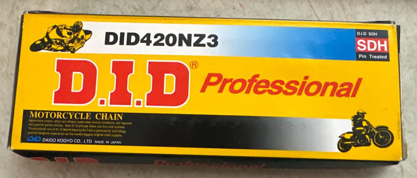 1EA NEW D.I.D. CHAIN DID420NZ3-120 NON O-RING DRIVE CHAIN 120 LINKS