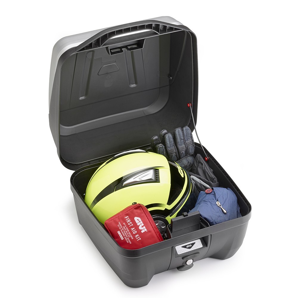 Givi B32N Bold Top Case Black/Silver 32 Liter / Monolock w/Universal Mount