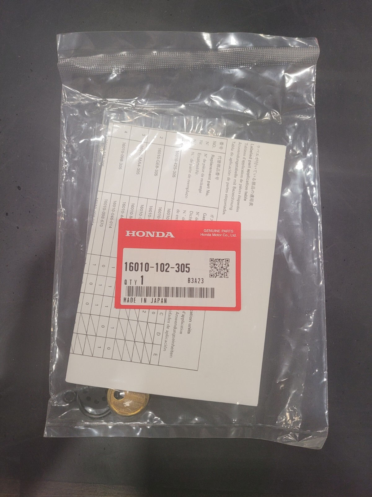 Honda Carburetor Gasket Kit 16010-102-305