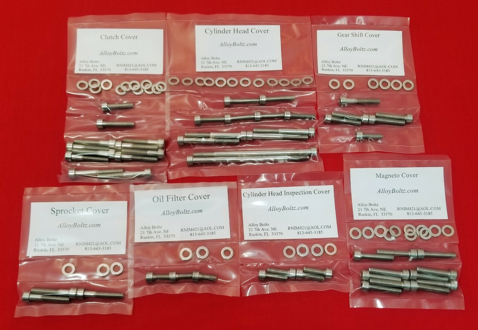 SUZUKI 1996 & UP DR650 DR650SE POLISHED STAINLESS STEEL ENGINE BOLT SCREW KIT