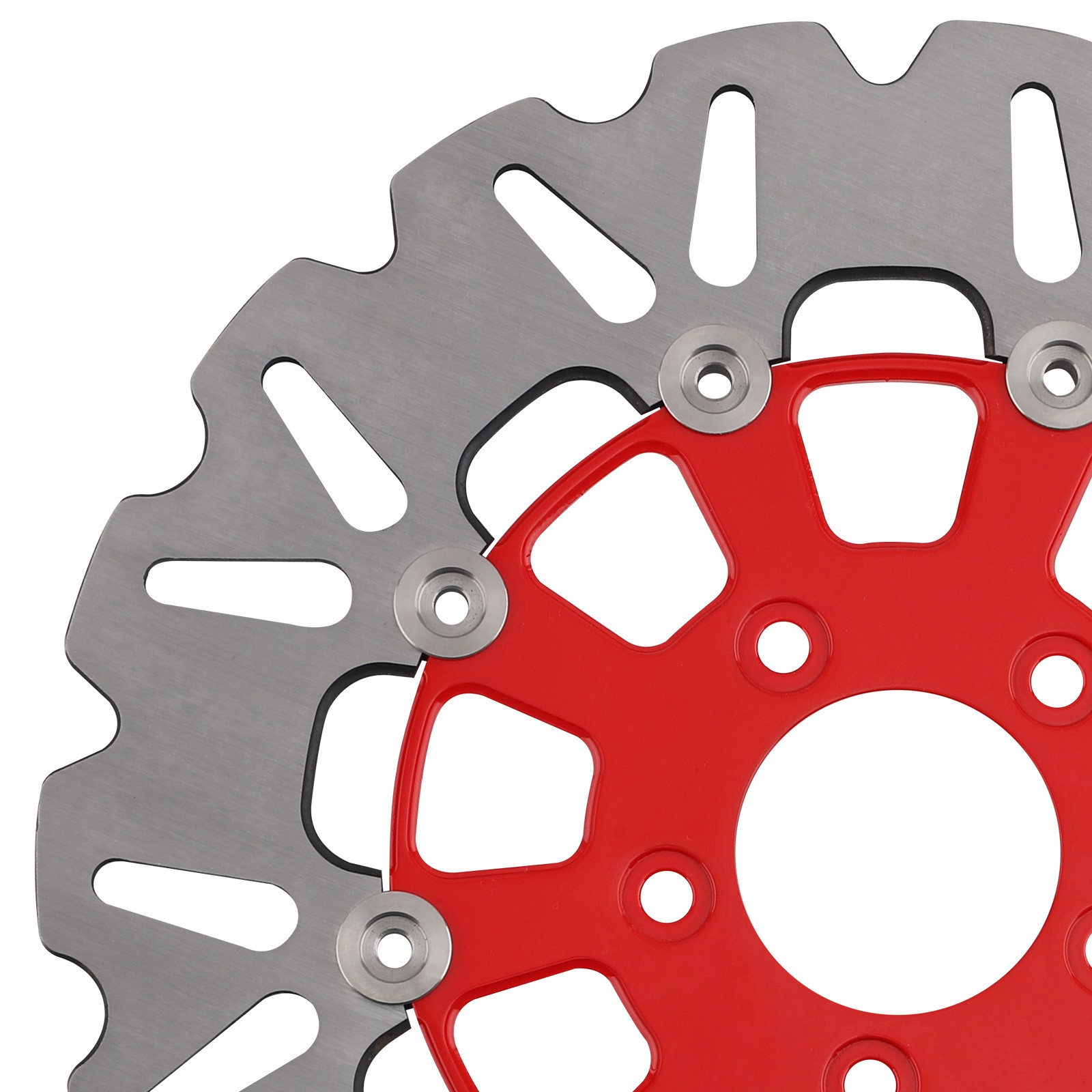 11.8in Front Floating Brake Rotors for Harley-Davidson Touring Softail Dyna Red