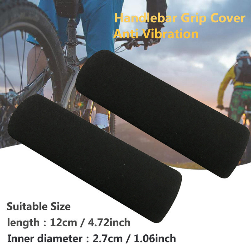 5in Grips Covers Non-slip Comfort For Motorcycle ATV UTV Handlebar Black Foam