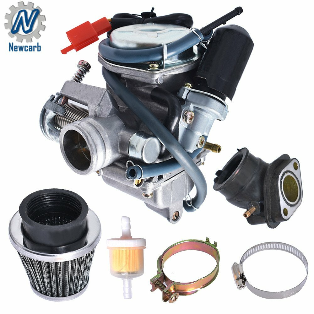 Carburetor 24mm Air Filter for GY6 150cc ATV Go Kart Scooter Kazuma Taotao SunL