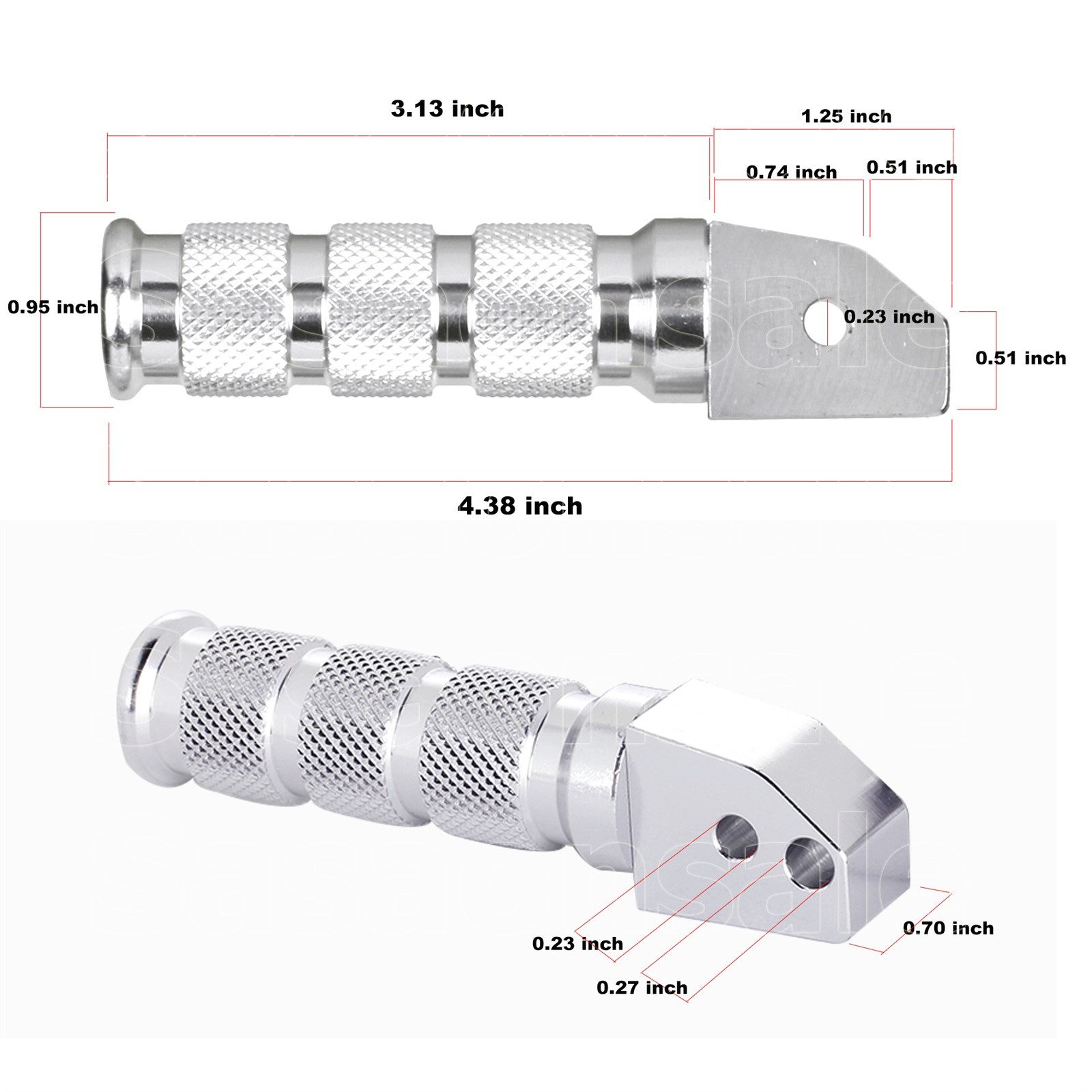 SILVER CNC Honda Anodized REAR Passenger Foot Pegs CBR 600 F4i F4 F3 F2 F1