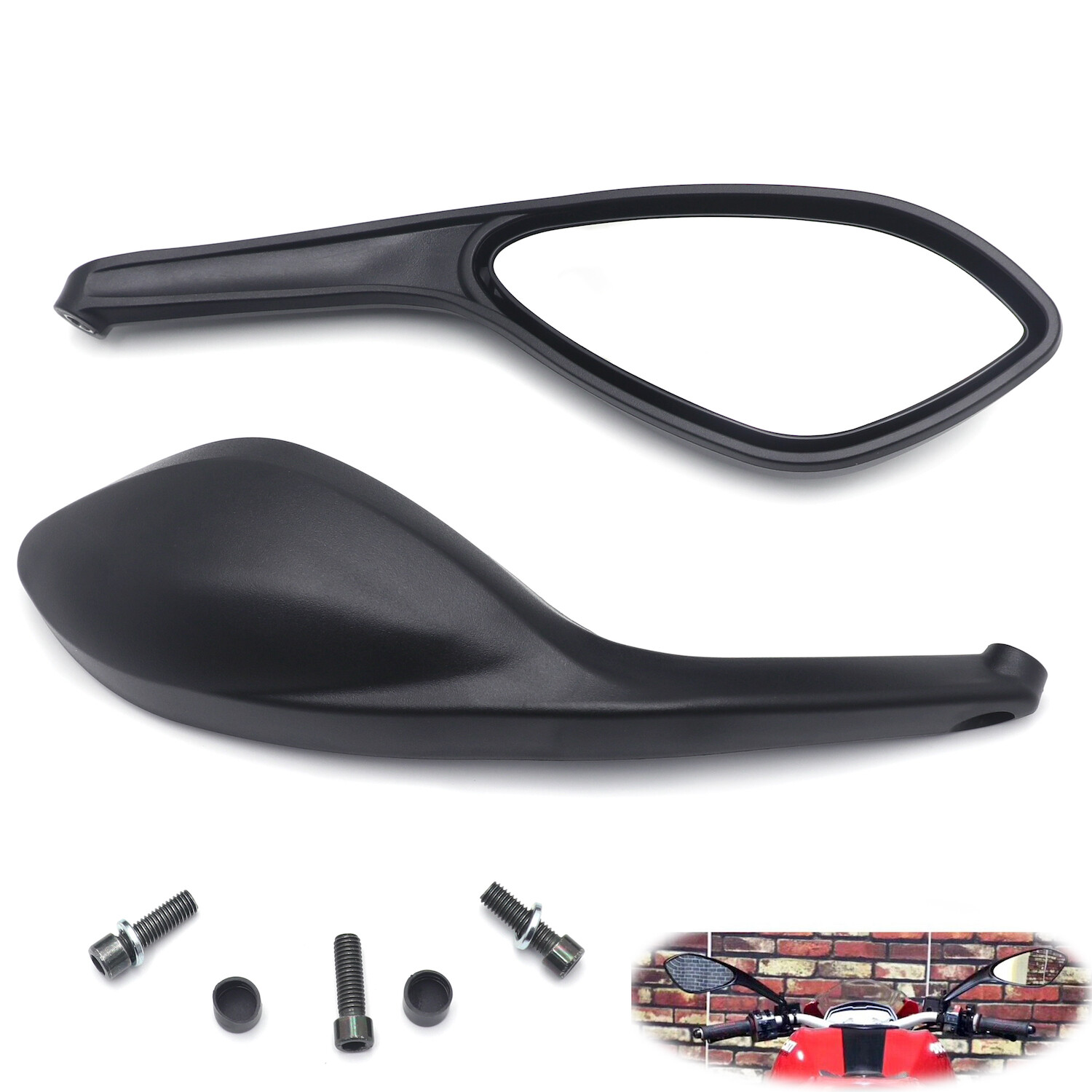 Rear Side View Mirrors For DUCATI Monster 695/696/796/1100 Streetfighter/S/848