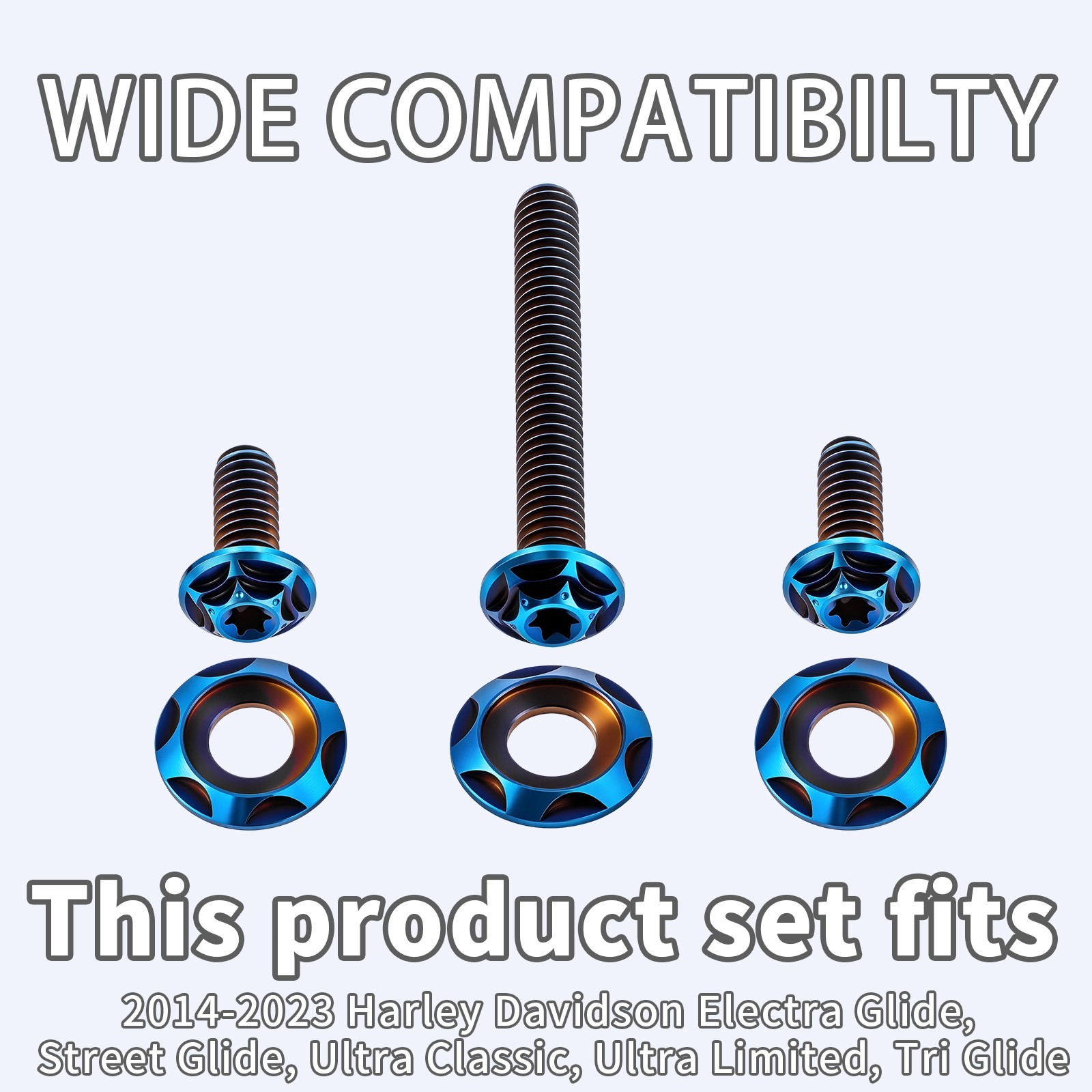 Titanium Fairing Windshield Bolt Screw For Harley Street Electra Glide 2014-2023