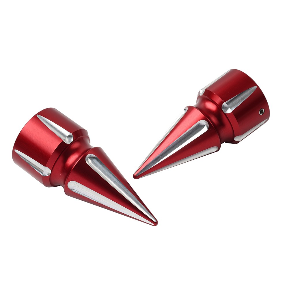 Front Axle Cap Nut Cover 3.6″ Inch Red For Harley Softail 07+ Dyna 08+ Street