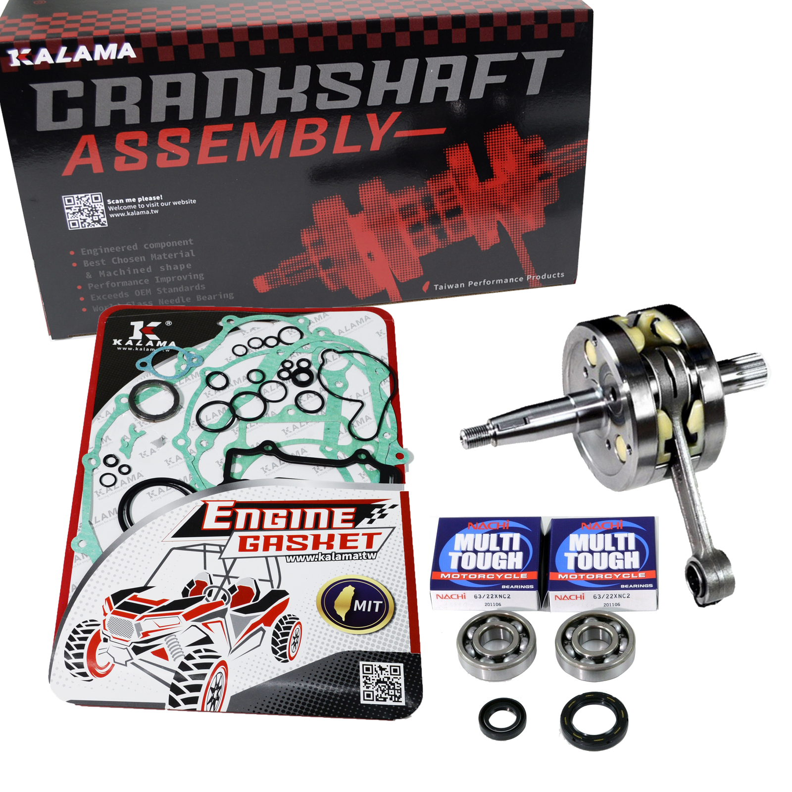 NEW CR125R 01~02 Crankshaft, Gaskets, Main Bearing Seals fit Honda CR 125R