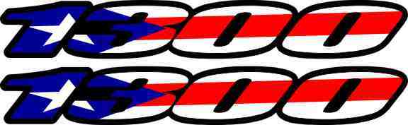2 Custom Puerto Rico Rican Hayabusa 1300 Emblem Decals Stickers Flag