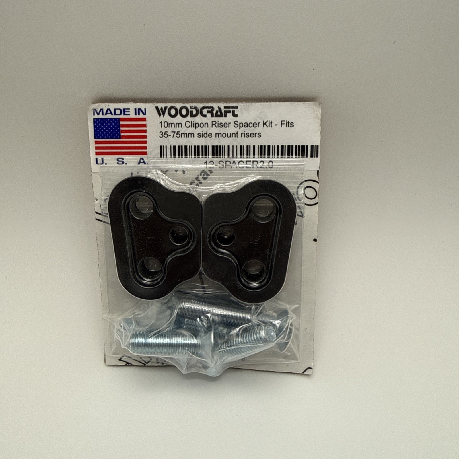 Woodcraft Racing Clip-On Clipon Riser 10mm Spacer Kit (1.5″-3″ risers only)