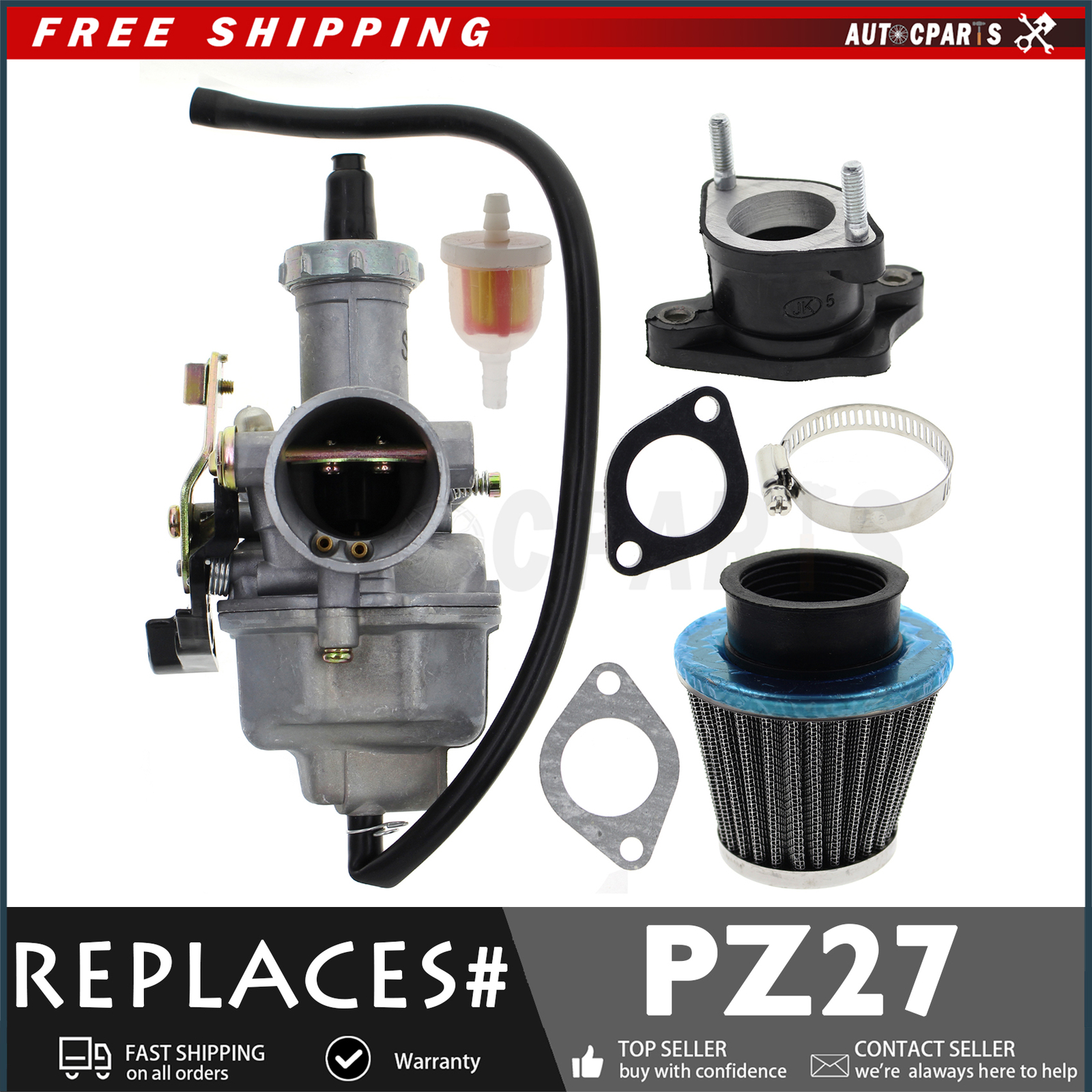 PZ27 Carb Carburetor For 27mm Keihin 140cc-200cc Dirt Bike Motorcycle ATV Quad