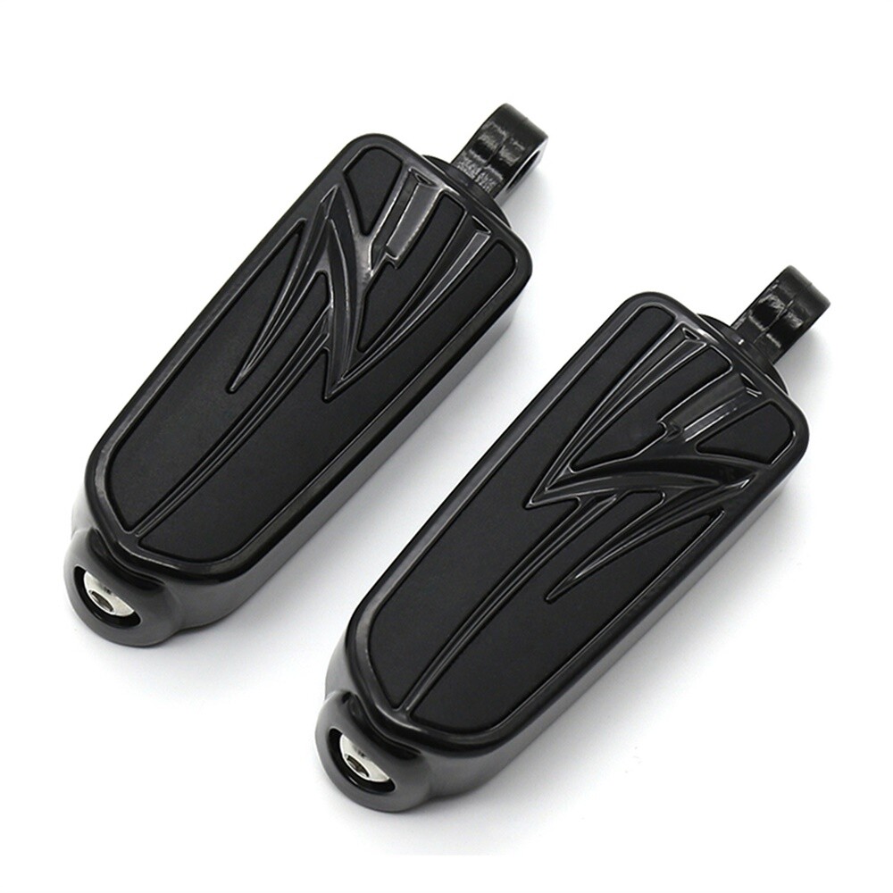 Black Pegs Footpegs Lightning Style For Harley Touring Road Glide King Models US