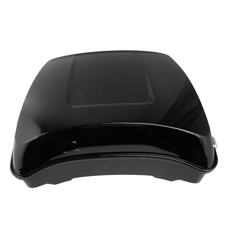 Vivid Black Razor Pack Trunk Chopped Backrest For Harley Road King Gilde 1997-20
