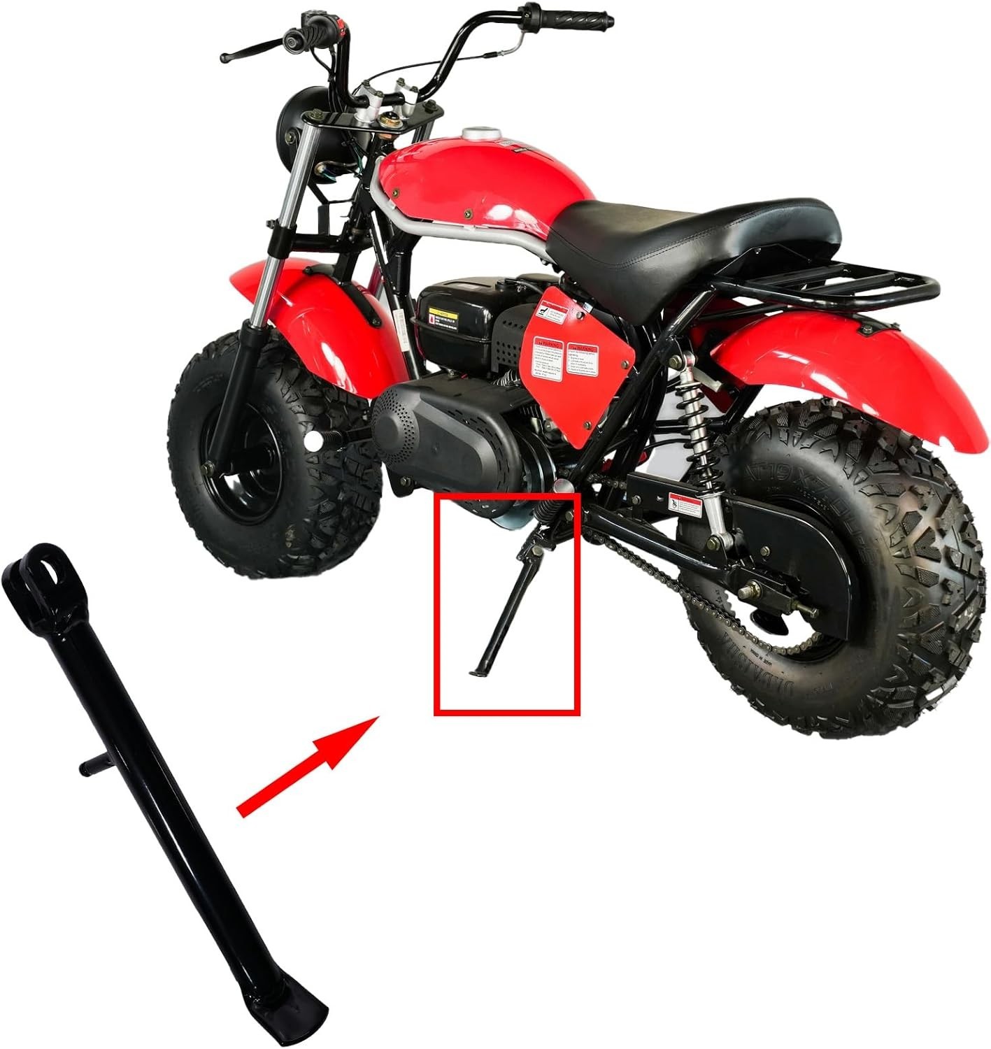 JMCH Mini Bike Kickstand w/Spring for for Trailmaster MB200 Hurricane 200X PRO