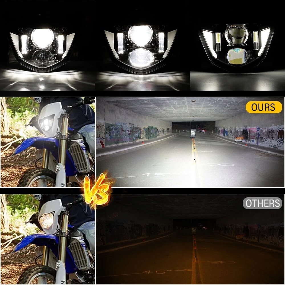 LED Headlight + Fairing + Switch For YAMAHA YZ125 YZ250F WR250F WR450F TTR250