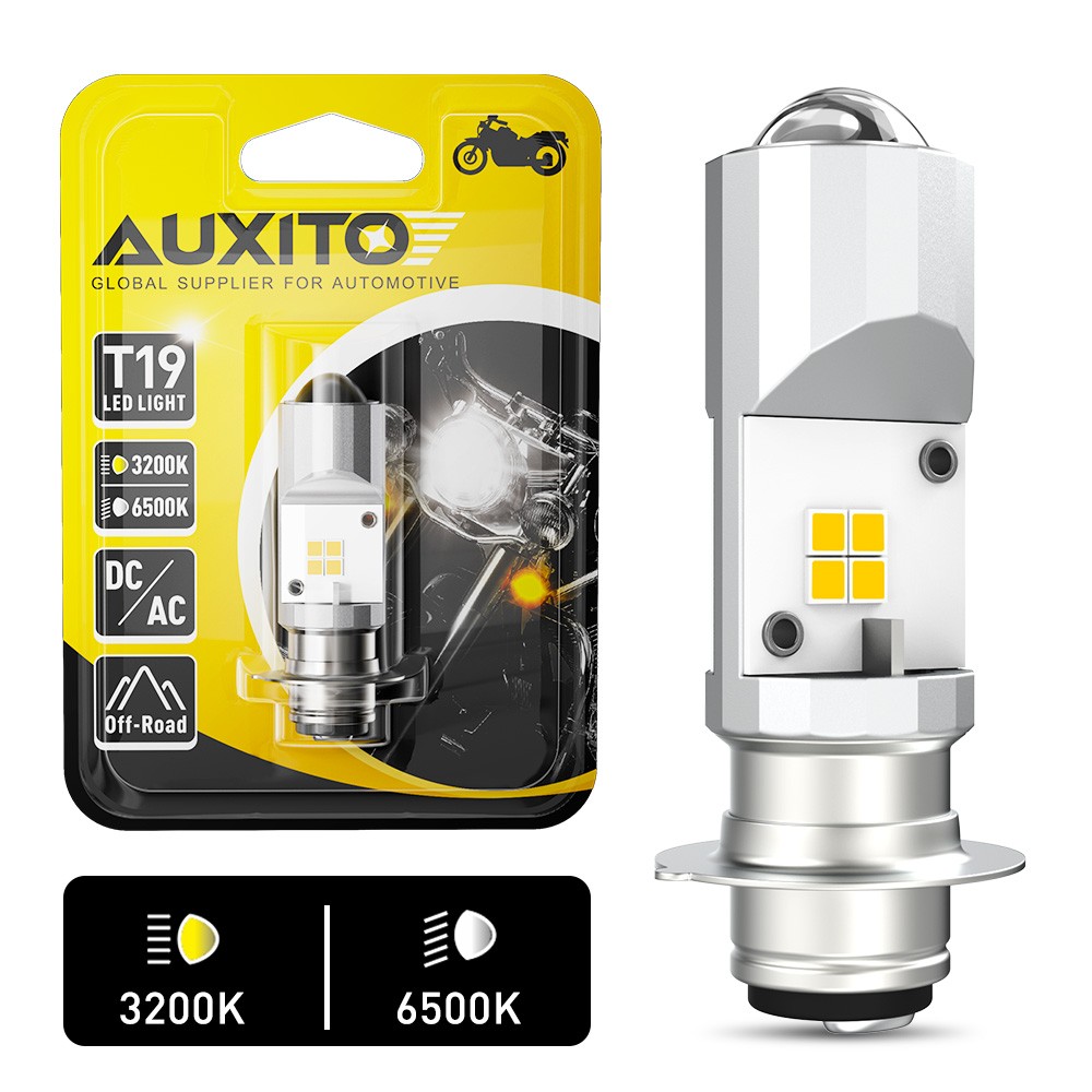 P15D/T19/H6M LED Motorcycle Headlight Bulbs White Yellow High Low Beam Light