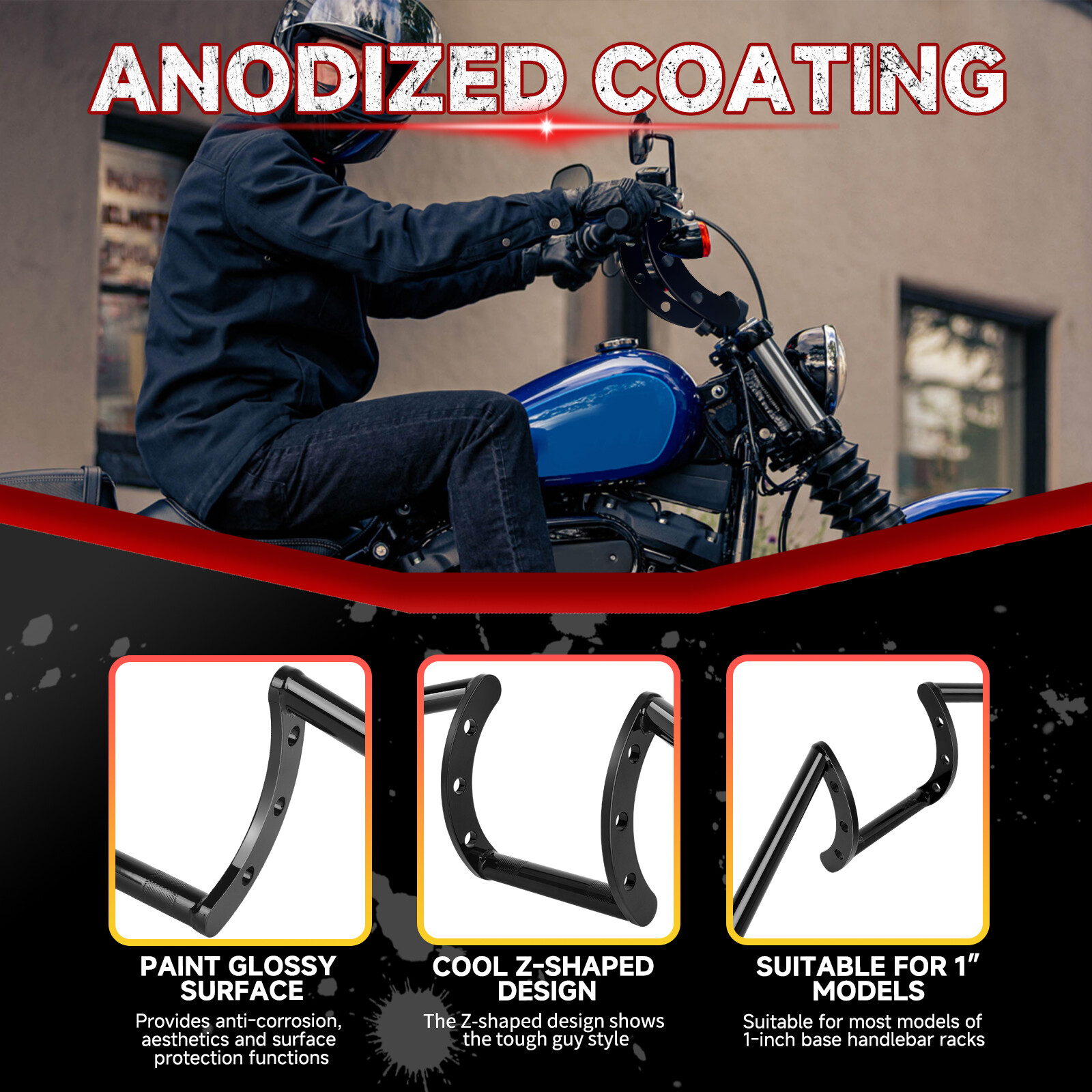 7/8″ 1″ Motorcycle Handlebar Drag Bar For Honda Shadow VLX 600 VT 750 800 1100