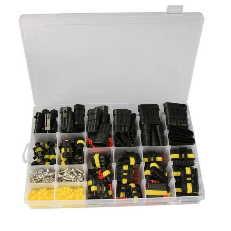 Electrical Waterproof Connector 1-6Pin Plug Seal Car Boat Motorcycle Kit 708pc
