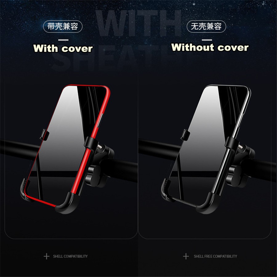 3.5″-6.5″Cell Phone Holder Motorcycle Bike Handlebar Moped Scooter Mount Holder