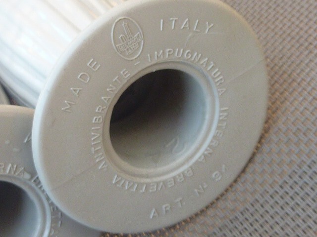 BIEMME GREY 24 mm Handlebar Grips Antique NOS Made in Italy ART 91