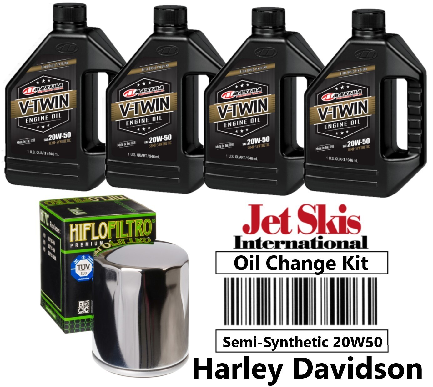 Synthetic Blend Engine Oil Change Kit Harley Davidson Twin Cam V-Twin HF171C