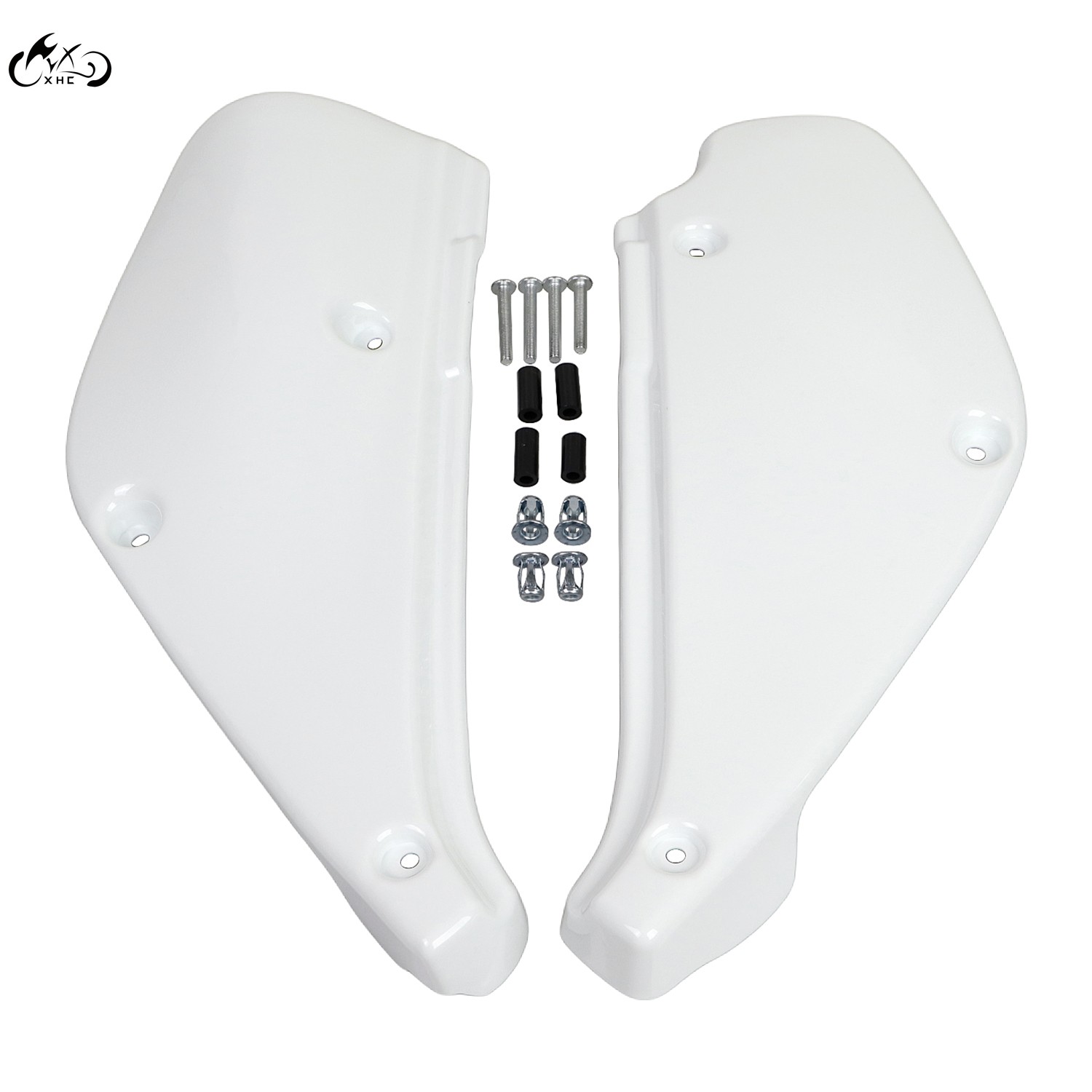 White Left & Right Side Panel Plates Covers Kit For Honda XR80R XR100R 1988-2000