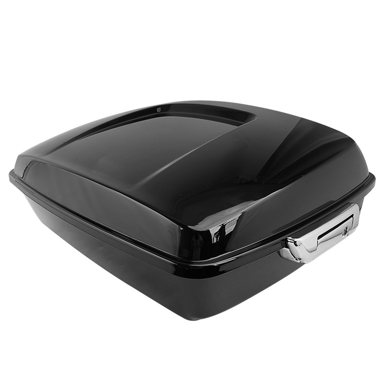 Vivid Black Razor Pack Trunk Chopped Backrest For Harley Road King Gilde 1997-20