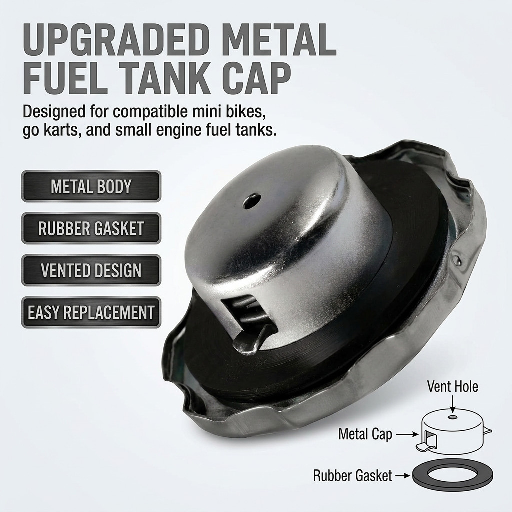 JMCH Upgraded New Metal Gas Fuel Tank Cap For Coleman BT200X CT200U, Baja MB165