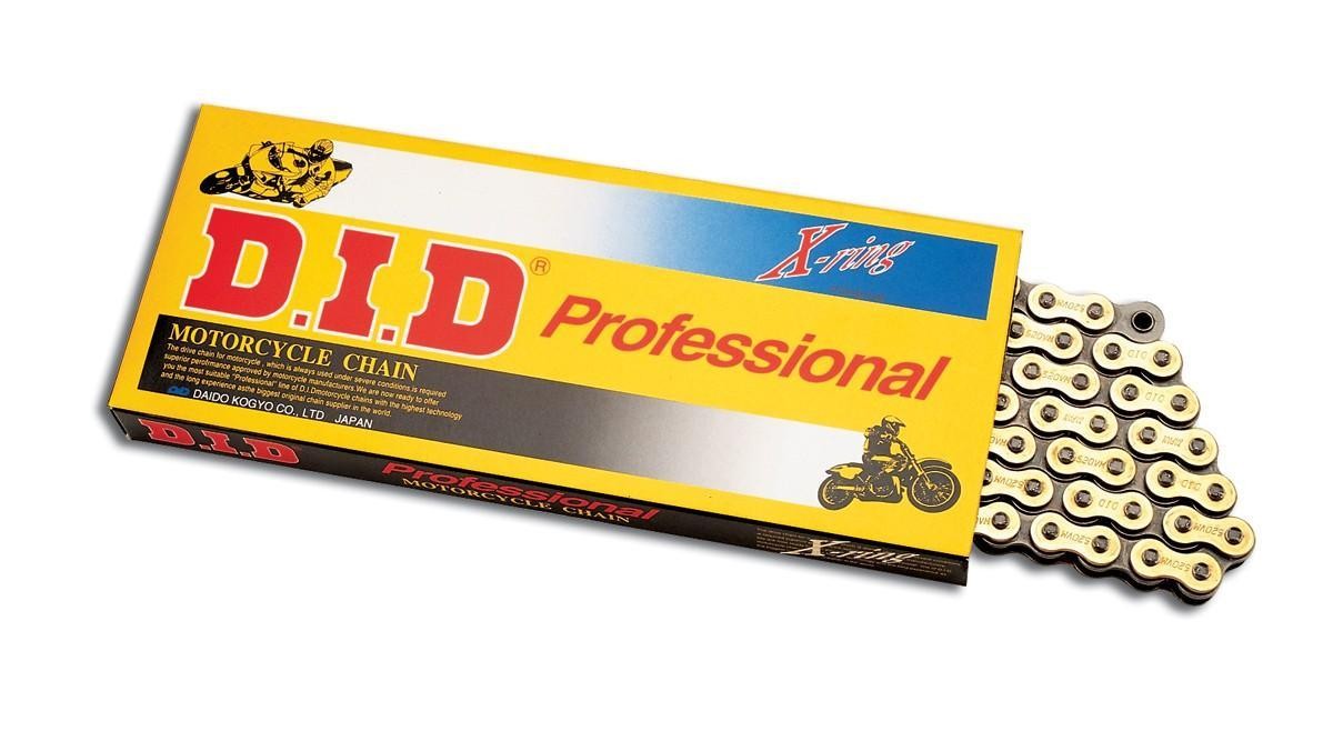 D.I.D. 428 VX Drive Chain 130 Links X-Ring Natural Steel 428VXX130FB
