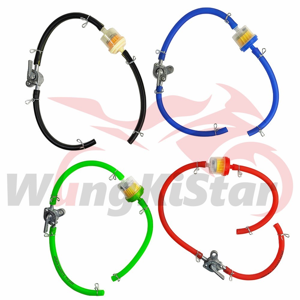 Black Fuel Inline Shut Off Valve Switches Oil Filter Petrol Pipe Hose Line Clip