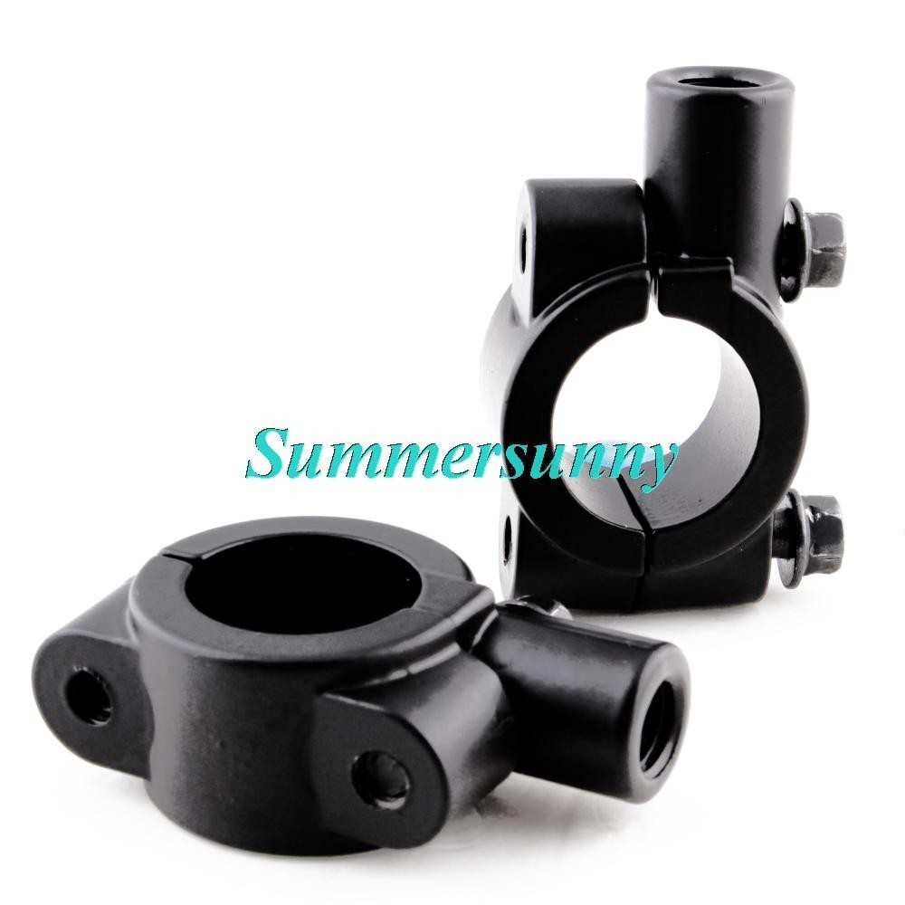 8mm Rear Mirrors Clamp On Mount Adapters For 7/8″ Handlebar Motorcycle Universal