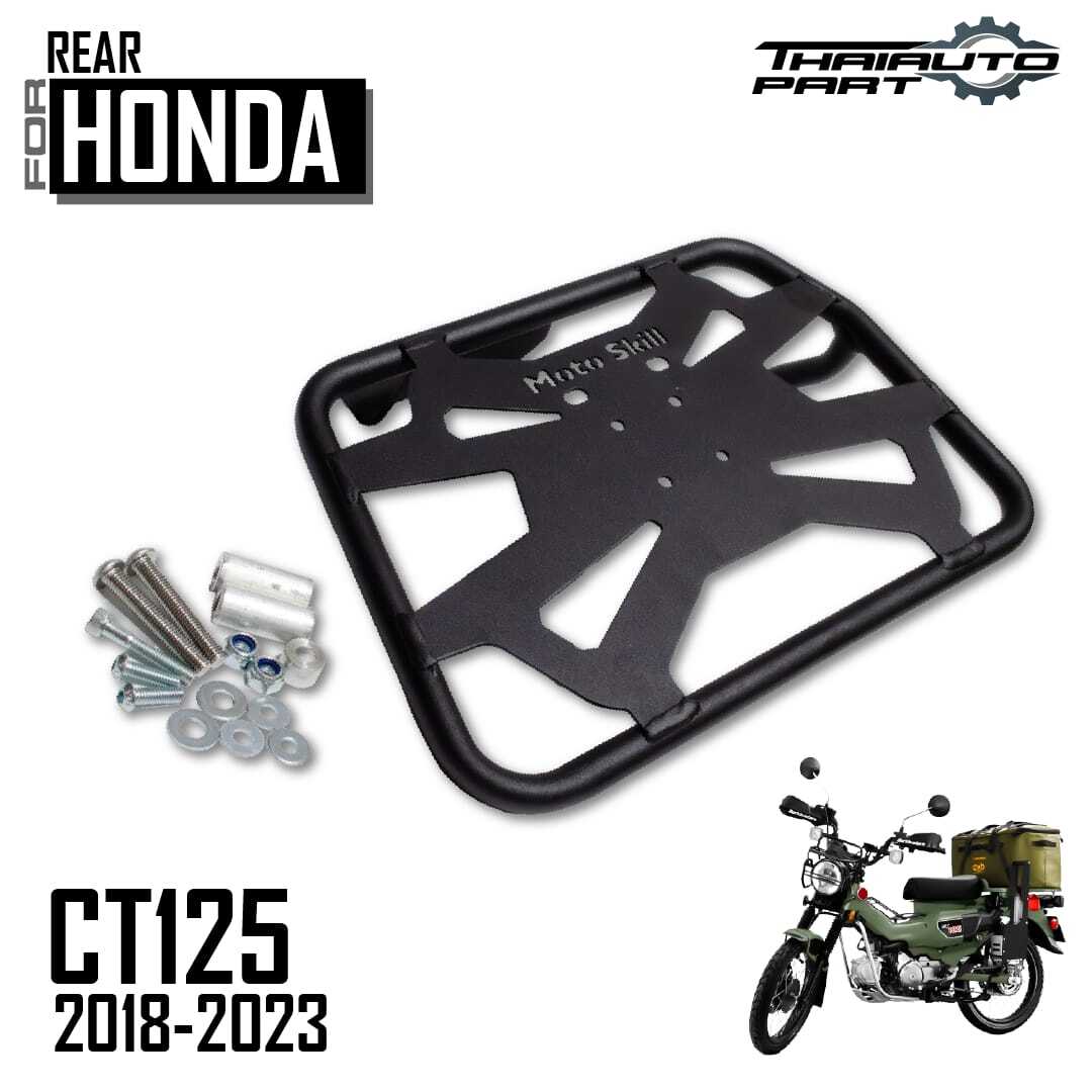 For Honda Trail 125 CT125 Hunter Cub 2020-2023 Side Rack Carrier Luggage Black