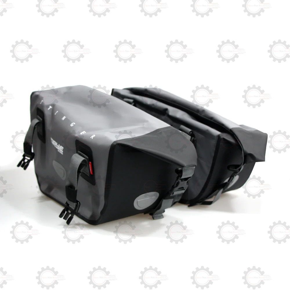 Stinger 40L IPX6 “Waterproof For Universal Motorcycle Saddle Bag (Grey)”