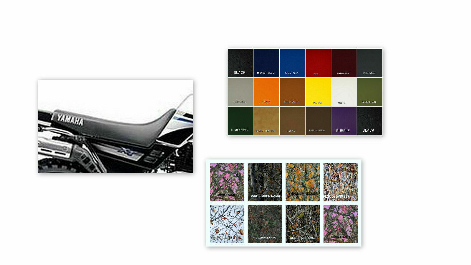 YAMAHA XT225 Seat Cover XT 225 BLACK & BLUE (YAMAHA SIDE STENCILS)