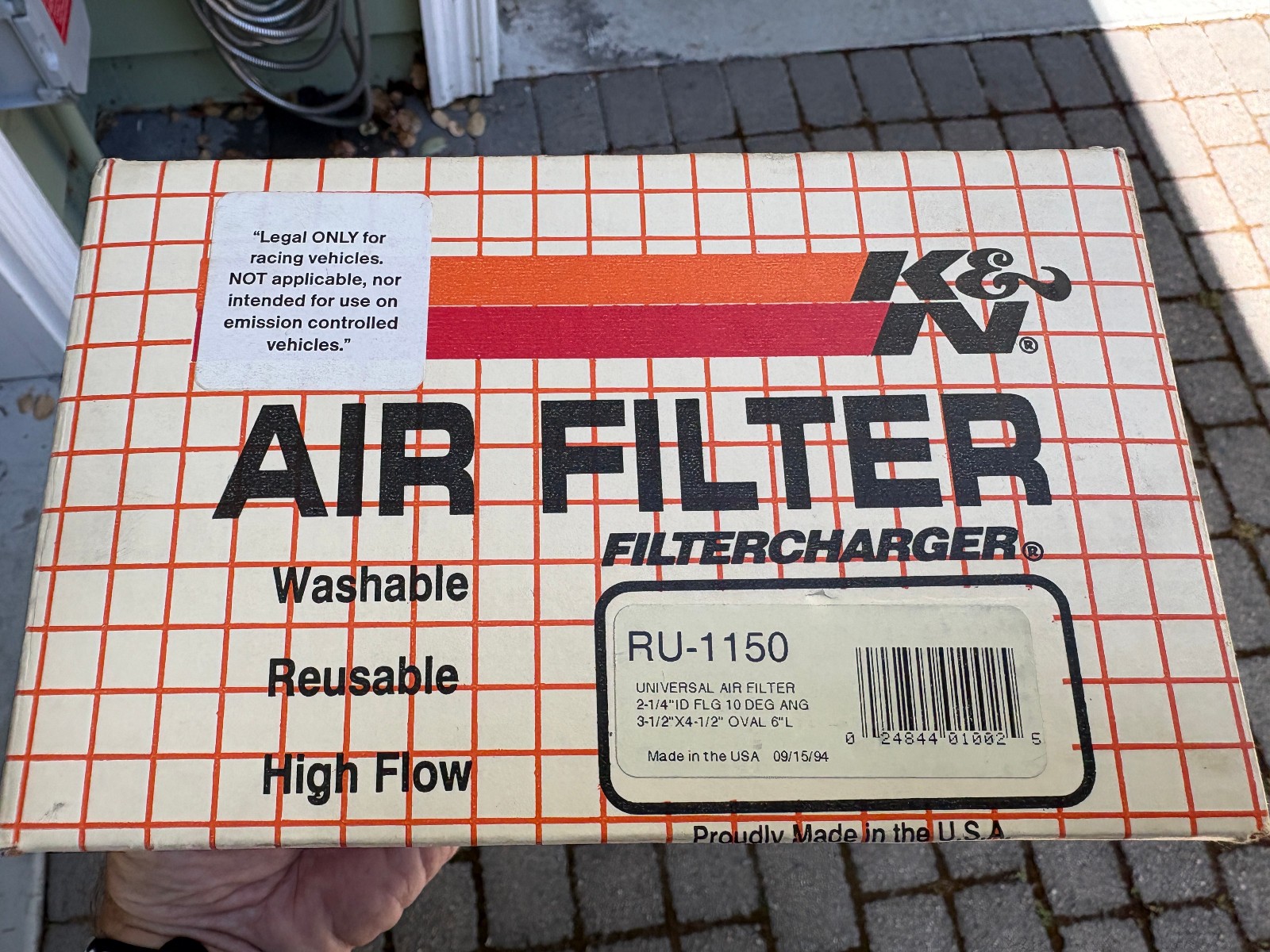 K&N Ru-1150 lifetime air filter 36-38mm Mikuni Carburetors flattrack road race
