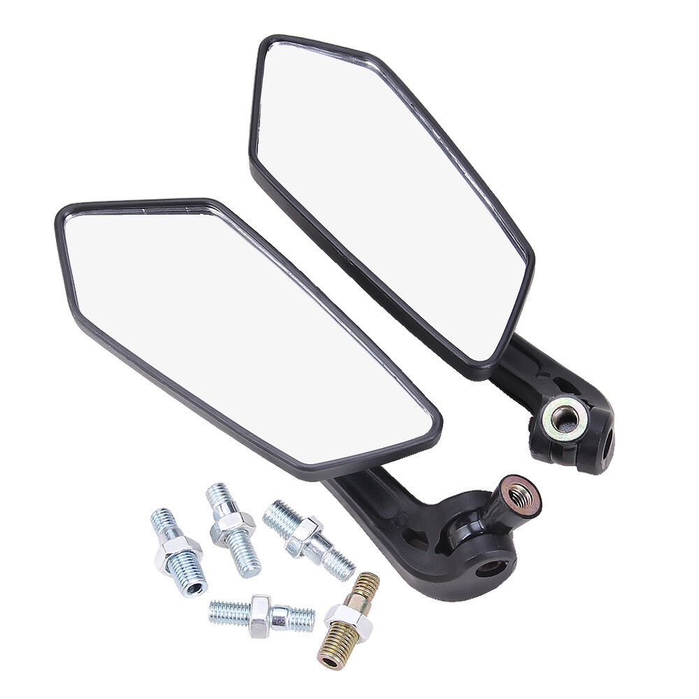 Universal Black 8/10mm Motorcycle Scooter Mirrors Pair