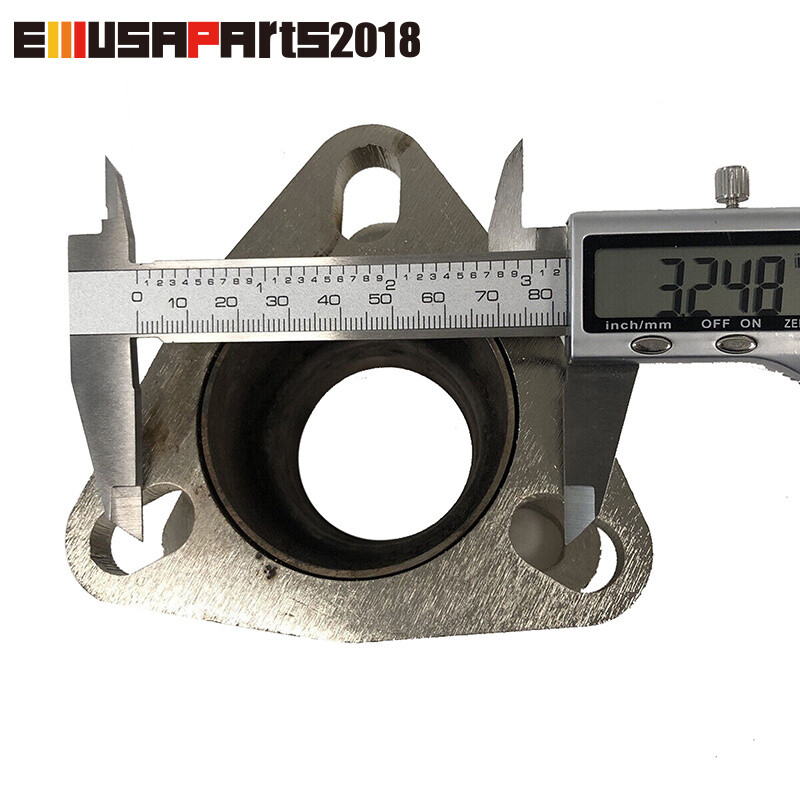 1x 2.5″ to 2″ 3 Bolt Exhaust Muffler Pipe Extension Flange Mild Steel 2″ Height