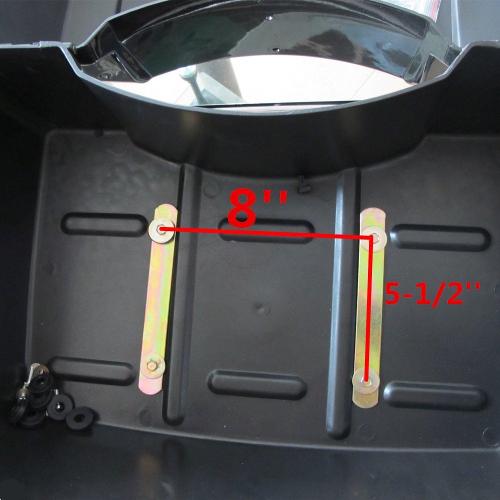 Black Motorcycle Trunk Tail Box Luggage Case top rack For Honda Harley Kawasaki