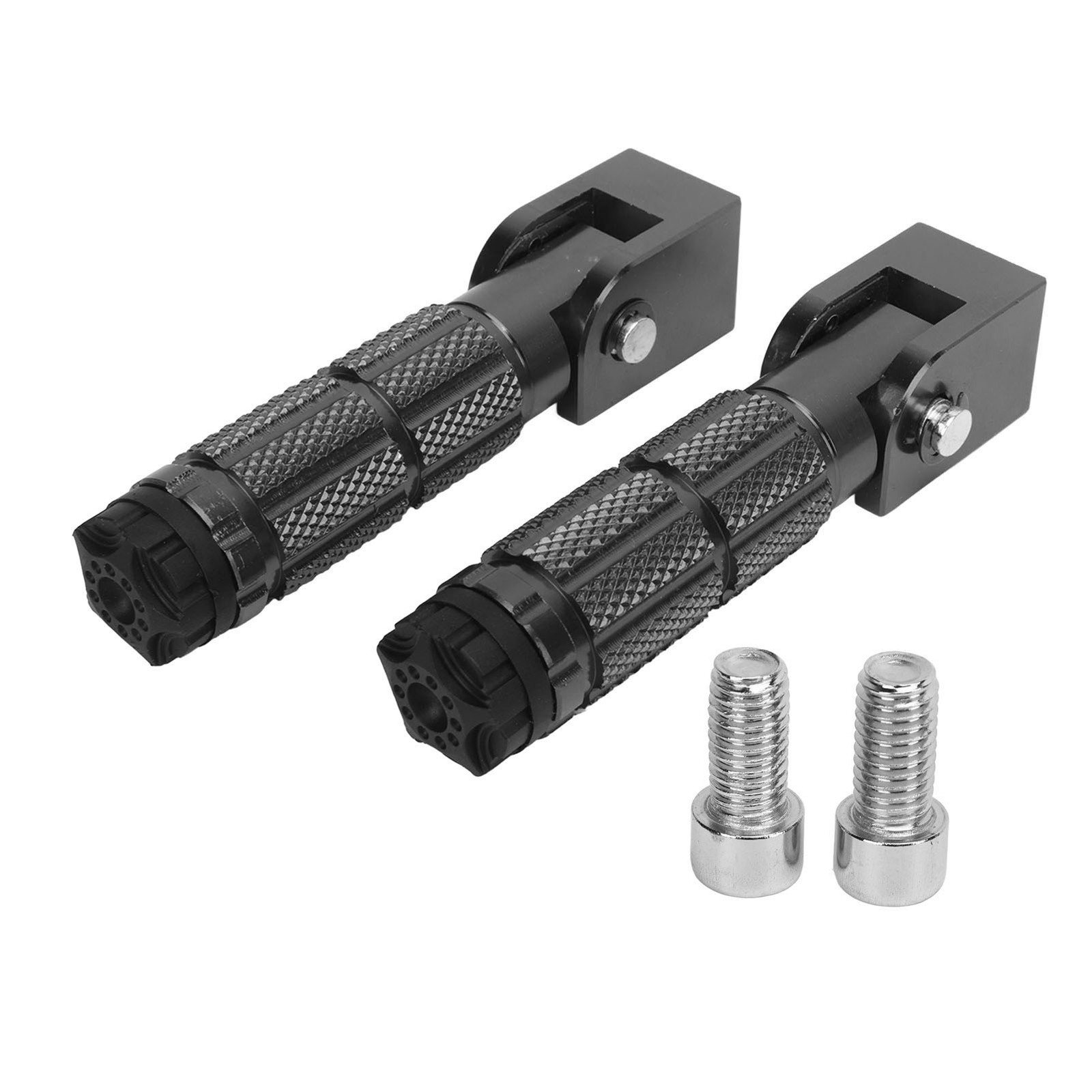 2Pcs Motorcycle Foldable Foot Pegs M8 Antislip Aluminium Alloy Universal For