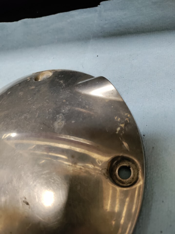 OEM HARLEY SPORTSTER POLISHED SILVER CLUTCH INSPECTION DERBY COVER 34742-94A