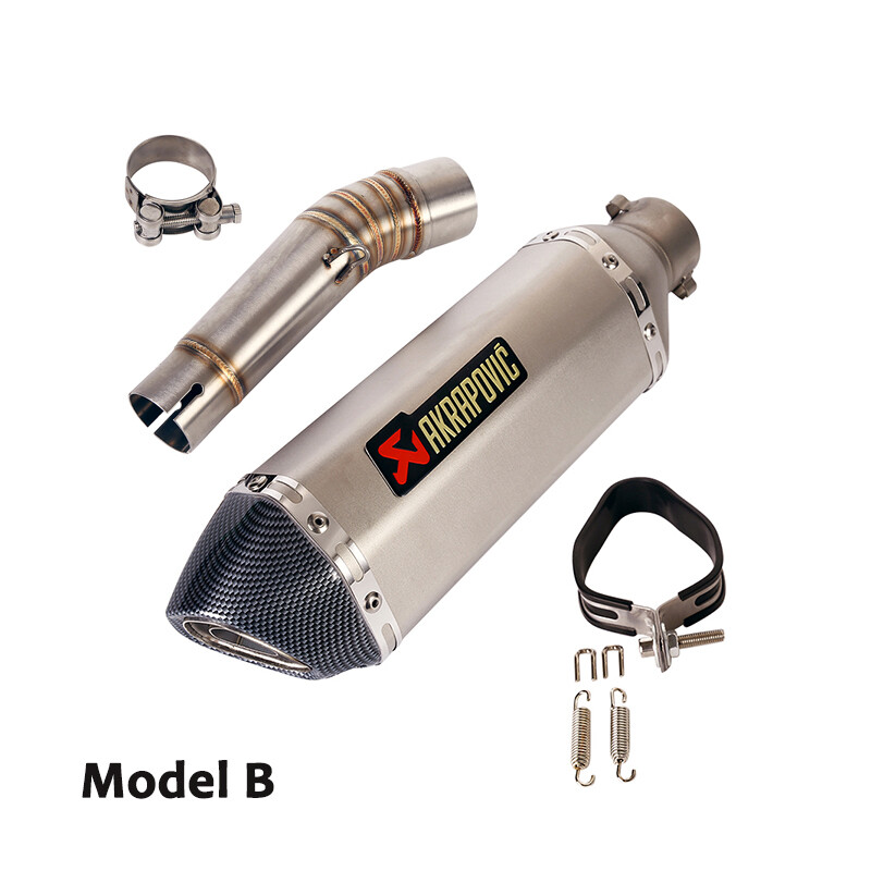 Slip on for Honda NC750X NC700X Exhaust Tips Muffler 370mm Mid Link Pipe System