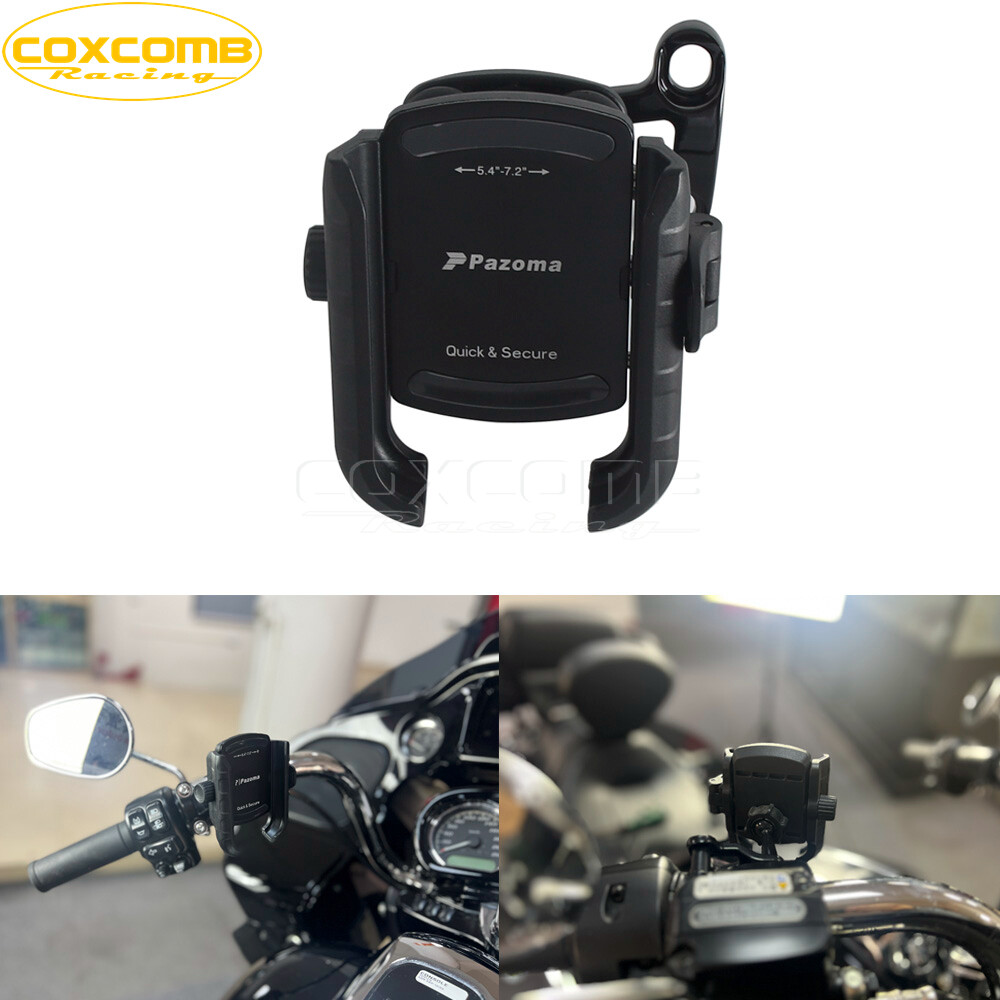 Handlebar Phone Carrier Bracket For Harley XR XL Touring Softail Dyna VRSC Trike