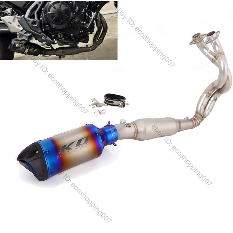 Ninja 650 For Kawasaki Z650 2023-25 Exhaust System 51mm Muffler Tips Front Pipe