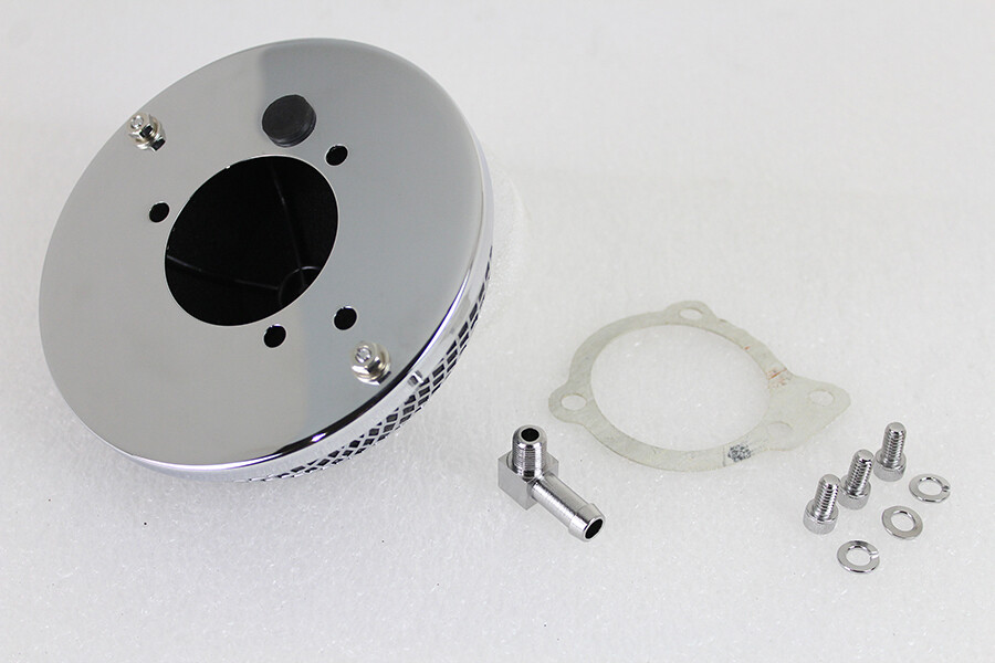 Chrome Mesh Air Cleaner for Harley S&S E Carburetor
