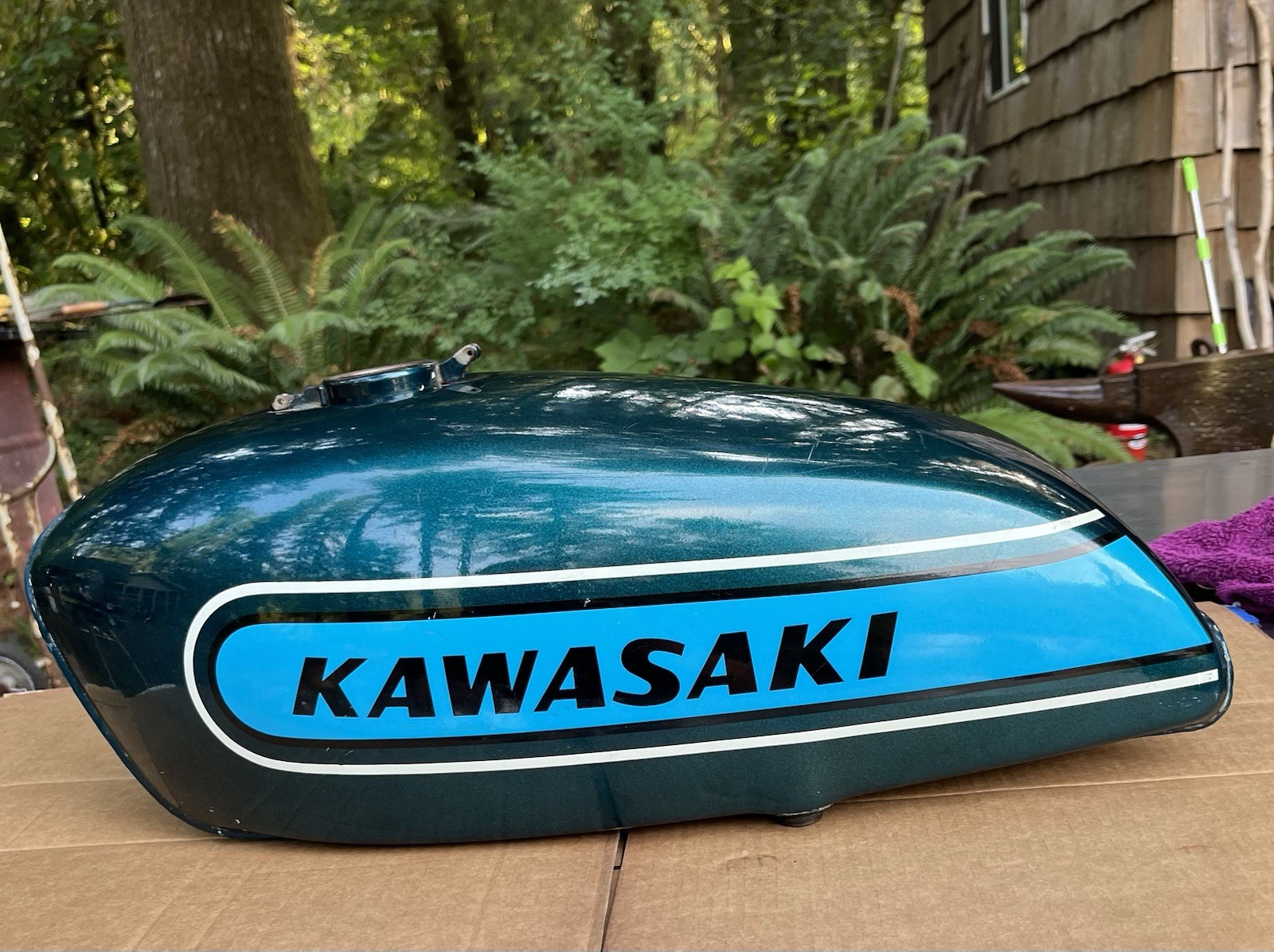 Kawasaki S3 Kh400 Gas Tank Original Paint with OEM petcock Buy it now