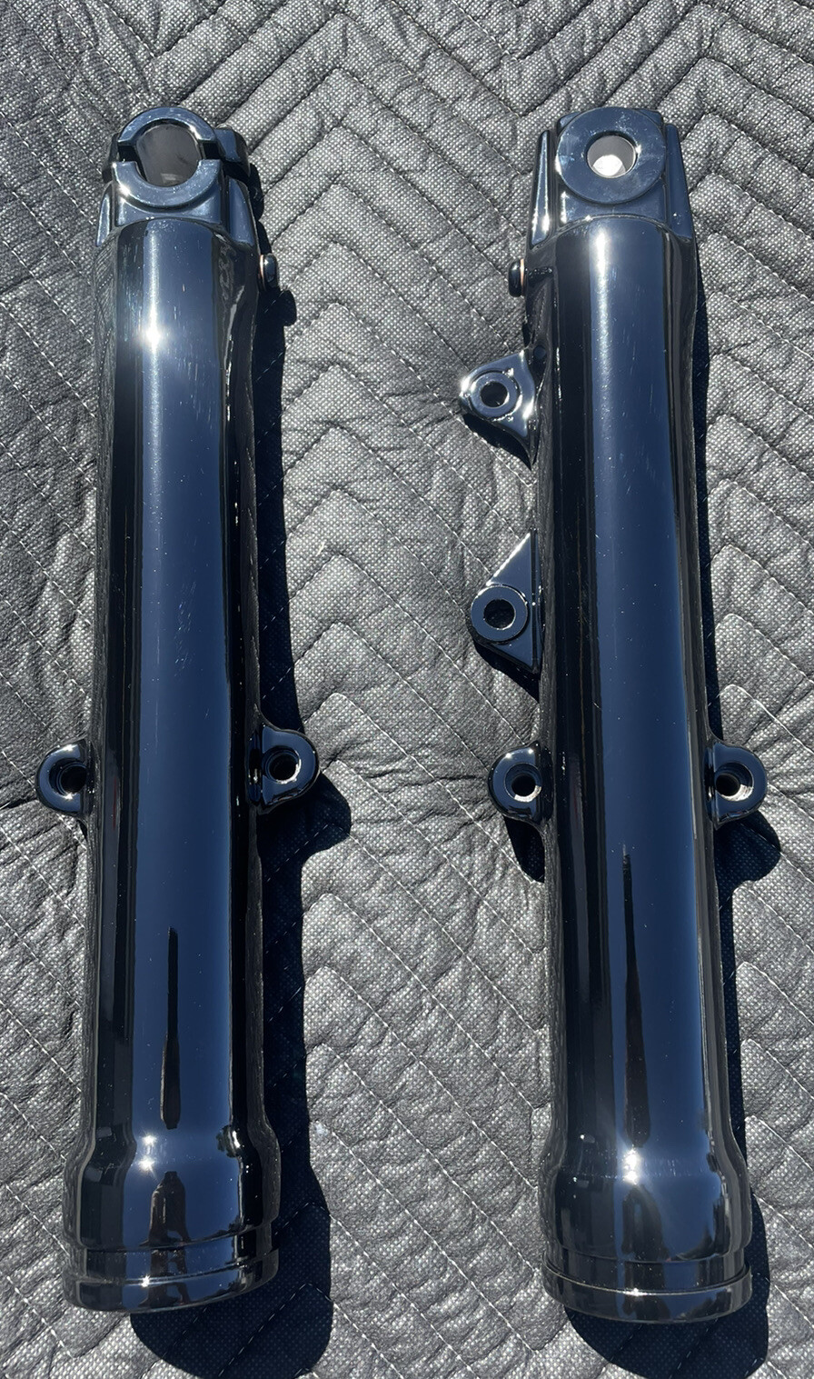 1991-1999 Harley Davidson Fork Sliders Dyna Wide Glide & Softail FX GLOSS BLACK
