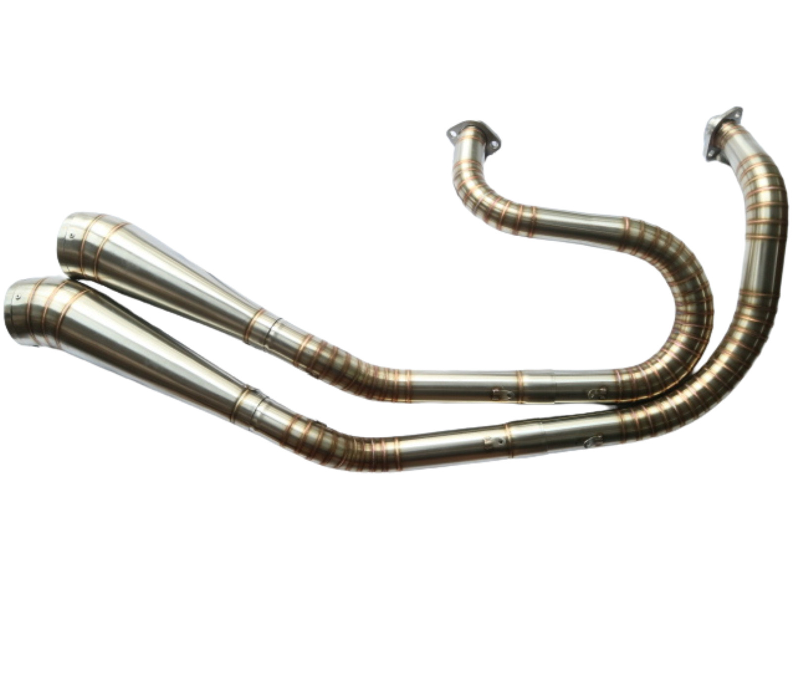 Hand-TIG Welded Scrambler Exhaust 2-2 for Harley Sportster 1986–2020